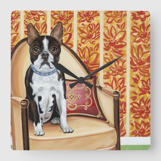 Horloge Carrée Biscuit d'Oreo Boston (Recto)