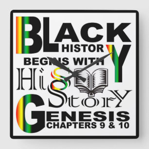 Horloge Carrée Black History Clock