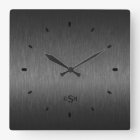 Black métallc design brushed aluminum look