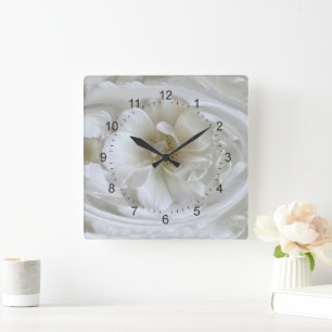 Horloge Carrée Blanc ivoire