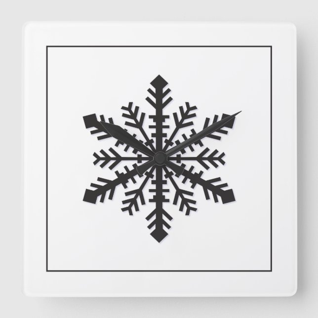 Horloge Carrée Blanche-Neige simple (Recto)