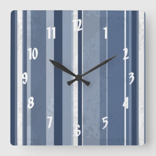 Horloge Carrée Bleu