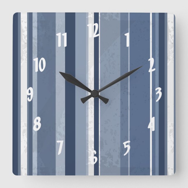 Horloge Carrée Bleu (Recto)