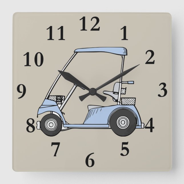 Horloge Carrée bleu carck (Recto)