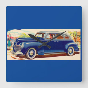 Horloge Carrée bleu Plymouth 1941