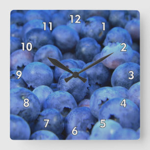Horloge Carrée Bleus délicieux