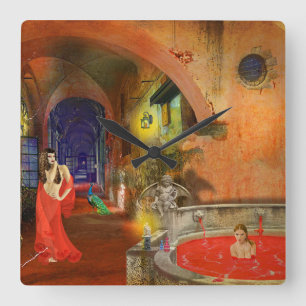 Horloge Carrée Blood Bath