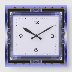 Horloge Carrée Blue