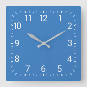Horloge Carrée Blue Square Wall Clock