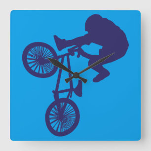 Horloge Carrée BMX-Biker