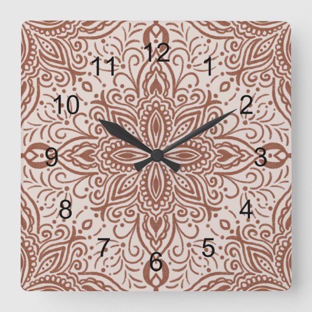 Horloge Carrée Boho Barrett (Recto)
