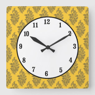 Horloge Carrée Boho India Block Print