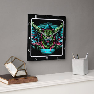Horloge Carrée Bold Neon Falcon