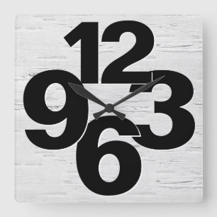 Horloge Carrée Bold Number