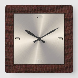 Horloge Carrée Bordure de Burap moderne en acier inoxydable