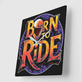 Horloge Carrée Born to Ride Square Wall Clock