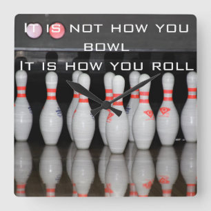 Horloge Carrée Bowling Clock