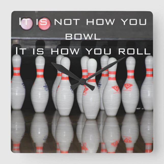 Horloge Carrée Bowling Clock (Recto)