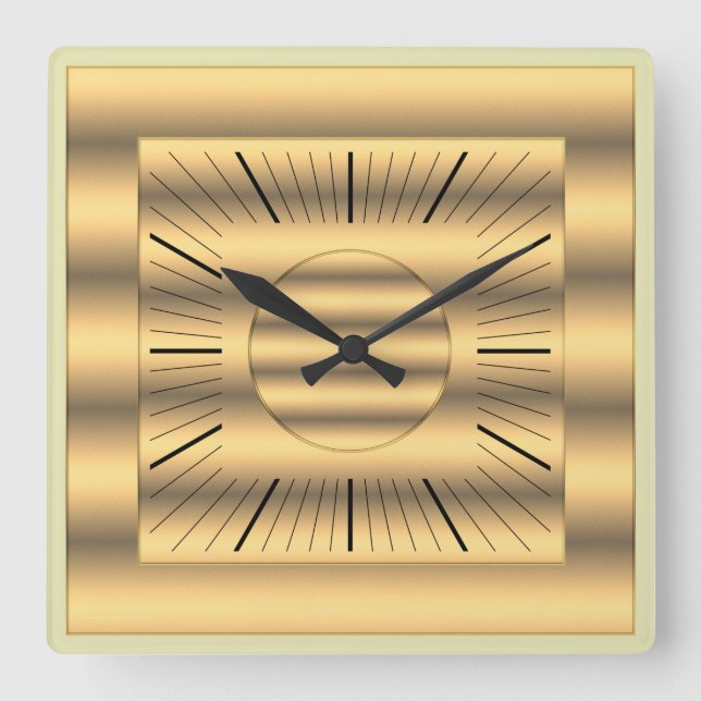 Horloge Carrée bright gold (Recto)