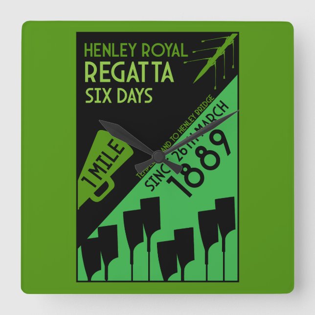 Horloge Carrée British River Thames Regatta (Recto)