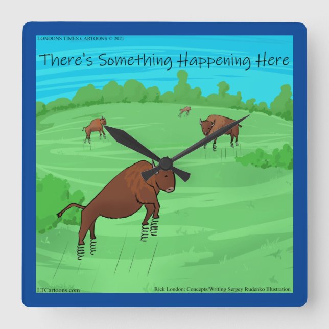 Horloge Carrée Buffalo Springfield Pour Ce Que Ça Vaut La Comique (Recto)