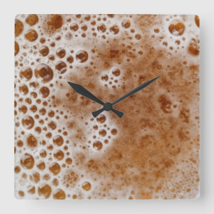 HORLOGE CARRÉE BULLES DE BIÈRE