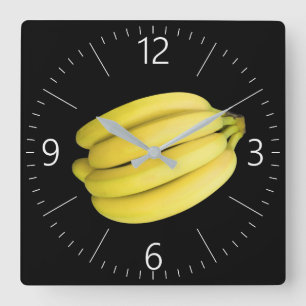 Horloge Carrée Bunch de bananes
