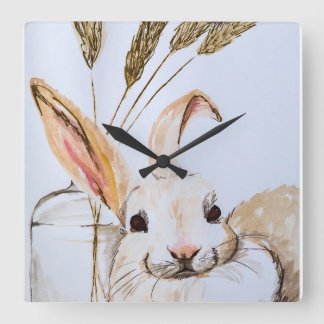 Horloge Carrée Bunny Clock