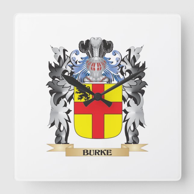 Horloge Carrée Burke Coat of Arms (Recto)