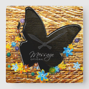 Horloge Carrée Butterfly art 25 Clock