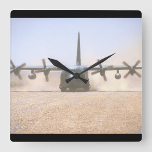Horloge Carrée C-130 Hercules