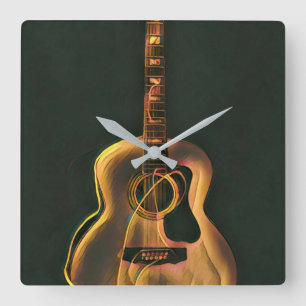 Horloge Carrée cadeau guitariste cool