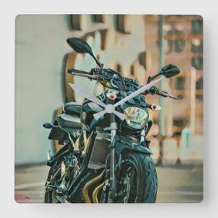 Horloge Carrée Cadeaux cool pour motocyclistes