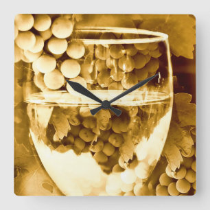 Horloge Carrée Cadeaux d'Art Vin Antique