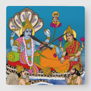 Horloge Carrée Cadran Lakshmi Narayan