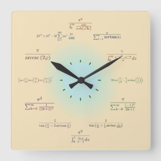Horloge Carrée Cadran mathématique