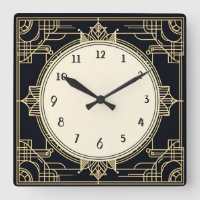 Cadre Art Déco Gold et Black Carré