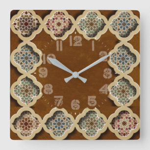 Horloge Carrée Calligraphie