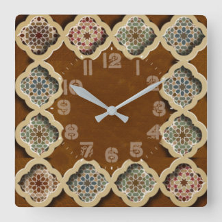 Horloge Carrée Calligraphie