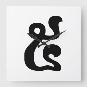 Horloge Carrée Cambodian Number 5 / Five / ៥ (Pram) Khmer Script
