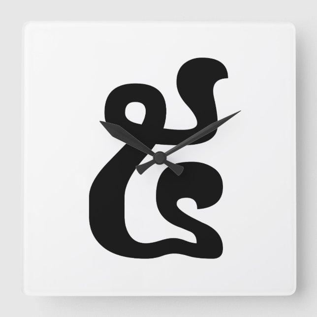 Horloge Carrée Cambodian Number 5 / Five / ៥ (Pram) Khmer Script (Recto)