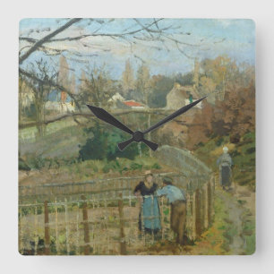 Horloge Carrée Camille Pissarro la barrière, 1872 (huile sur l
