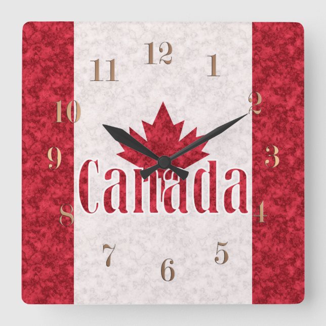 Horloge Carrée Canada (Recto)
