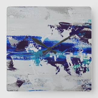 Horloge Carrée Canvas Print Brise | Art abstrait contemporain