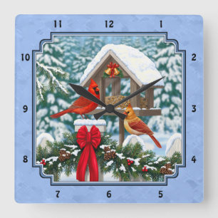Horloge Carrée Cardinal Feast Blue