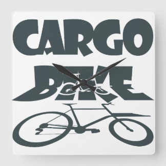 Horloge Carrée Cargo bike, bicyclette de chargement, roue de char