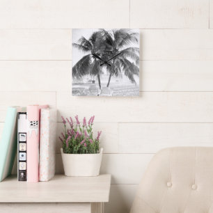 Horloge Carrée Caribbean Beach Bliss 8 #travel #art