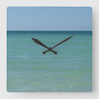 Horloge Carrée Caribbean Sea Wall Clock