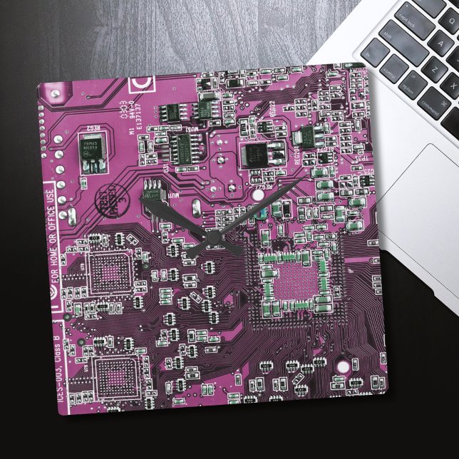 Horloge Carrée Carte circuit imprimé circuit imprimé circuit viol (Créateur téléchargé)