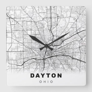 Horloge Carrée Carte Dayton